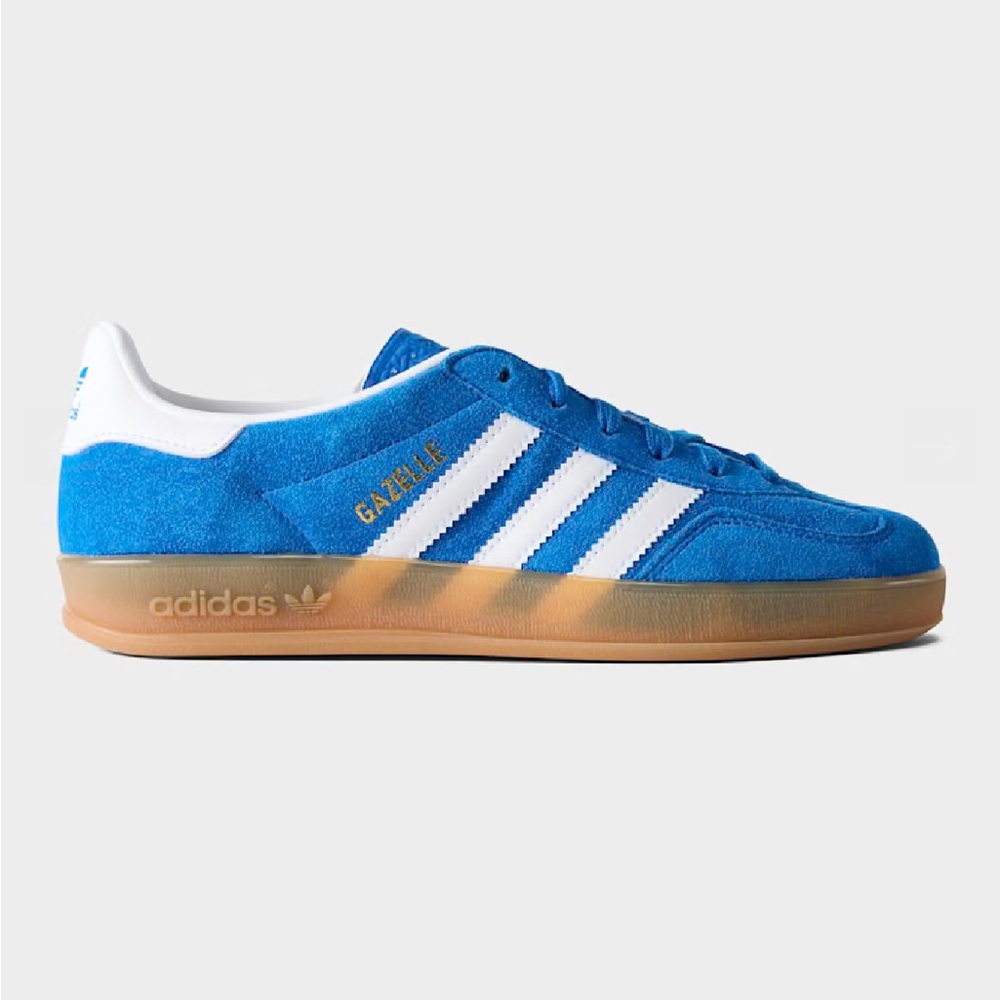 Adidas Gazelle Royal Blue and White Shoes NEW IN ORIGINAL BOX